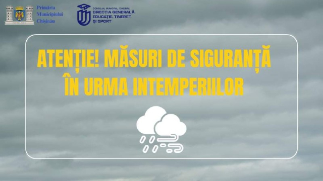 Atenționarea comunității educaționale referitor la eventualele dificultăți de deplasare provocate de ploile de marți seara